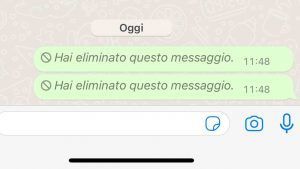 Messaggi cancellati WhatsApp