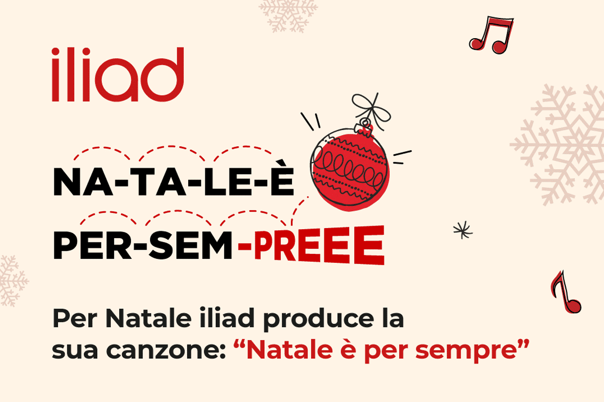 'Natale è per Sempre' la canzone natalizia di Iliad