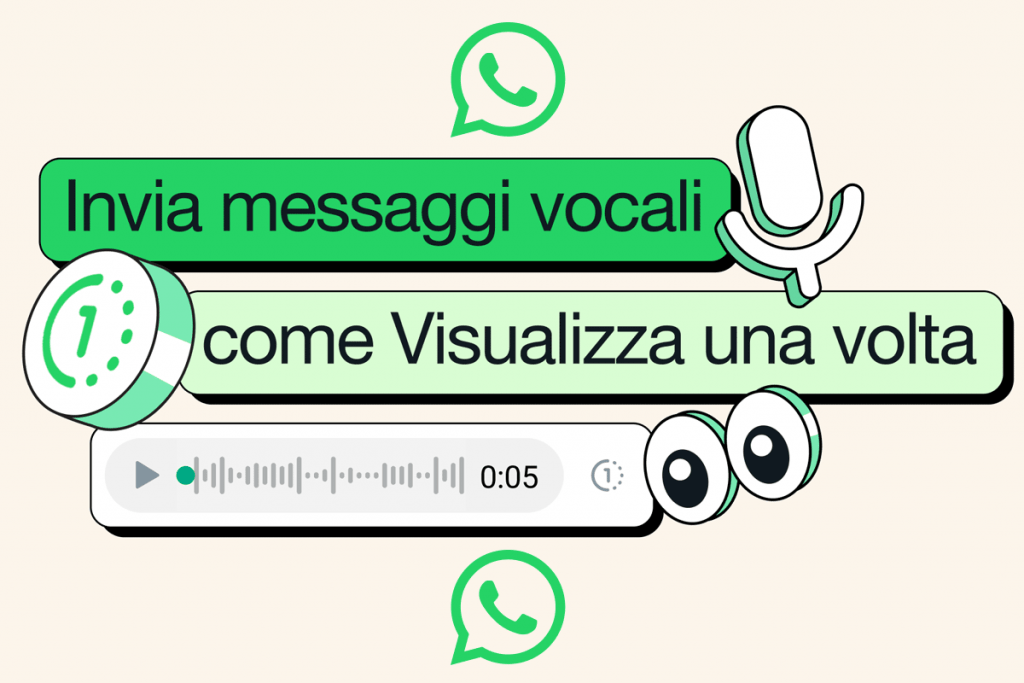 Whatsapp - poster 'invia messaggi vocali come Visualizza una Volta'