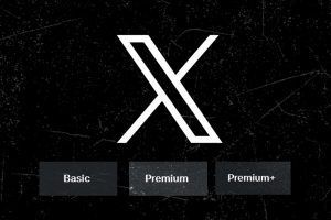 logo del social X con loghi abbonamento Basic, Premium e Premium+