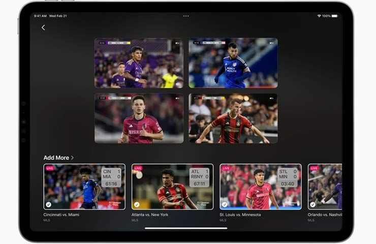 Major League Soccer su Apple TV app su Apple iPad