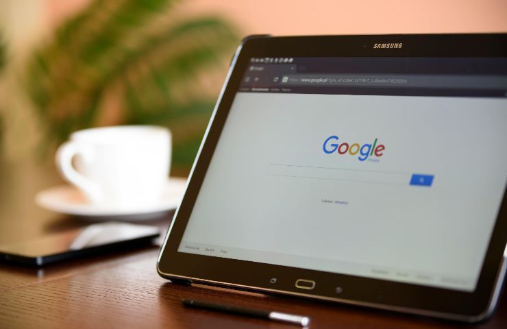 Ricerca Google su tablet