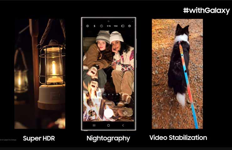 Funzioni fotografiche di Samsung 'Nightography', 'Super HDR' e 'Stabilizzazione video'