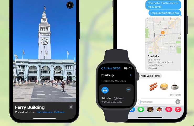 Apple Mappe - funzione Panoramica e integrazione con Apple Watch