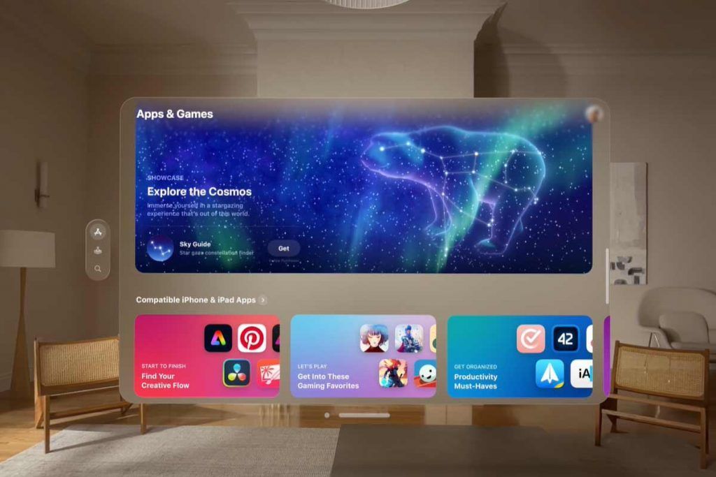 schermata App Store su Apple Vision Pro