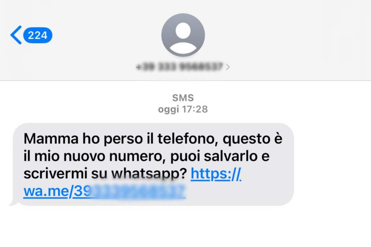 Mamma ho perso il telefono truffa