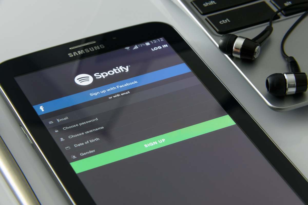 tablet con spotify