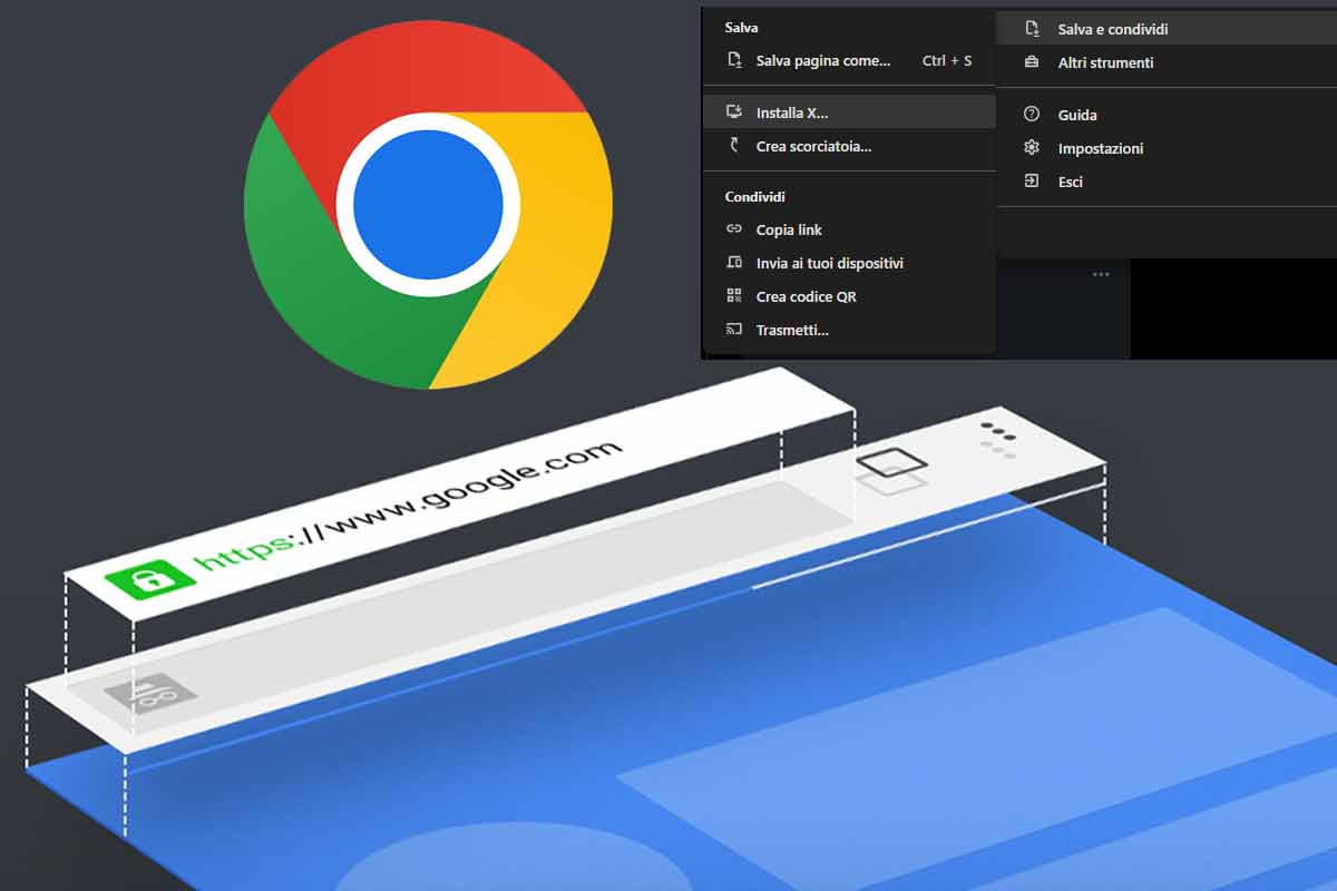come installare la Progressive 'X' Web App in Google Chrome