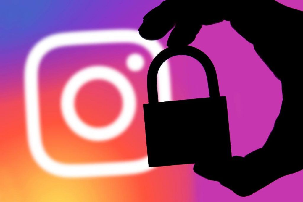 logo Instagram sicurezza privacy lucchetto