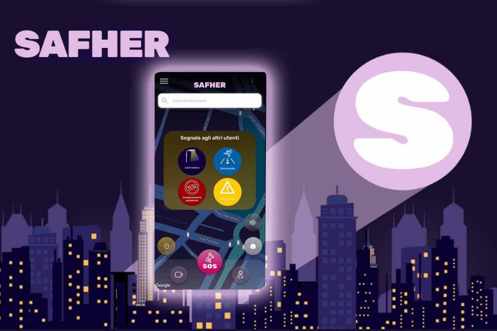 Safher app copertina con schermata