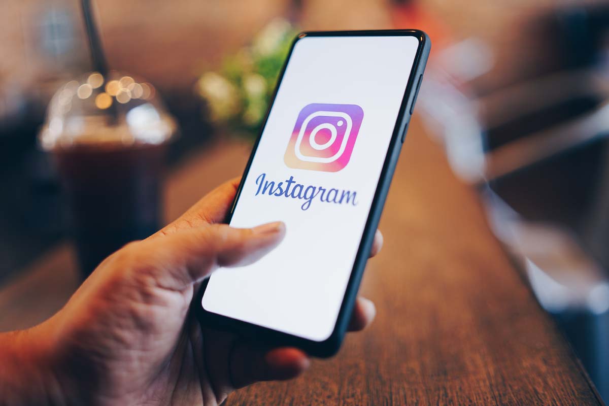 instagram in esecuzione su smartphone