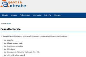 Cassetto fiscale Agenzia delle Entrate