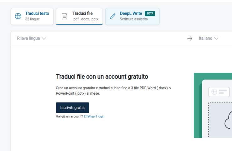 servizio deepl