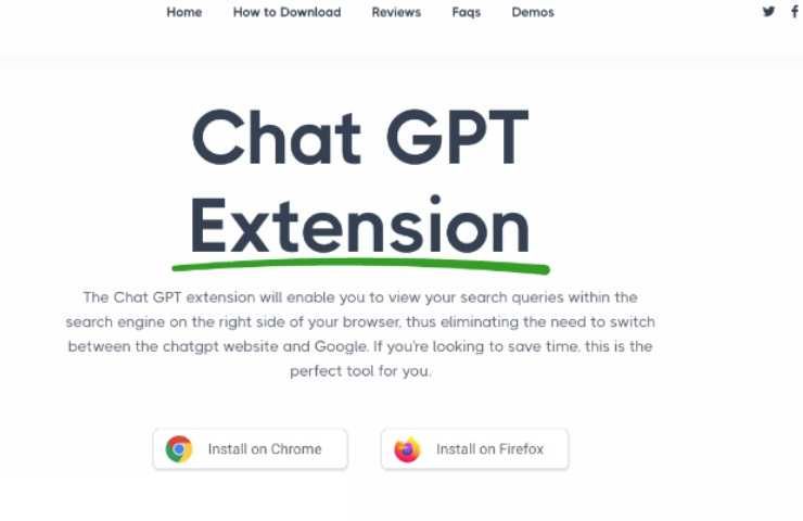 L'estensione di ChatGPT per Firefox