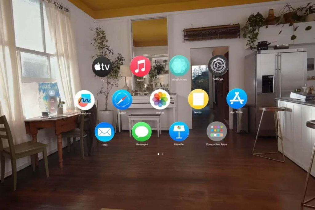 apple vision pro menu