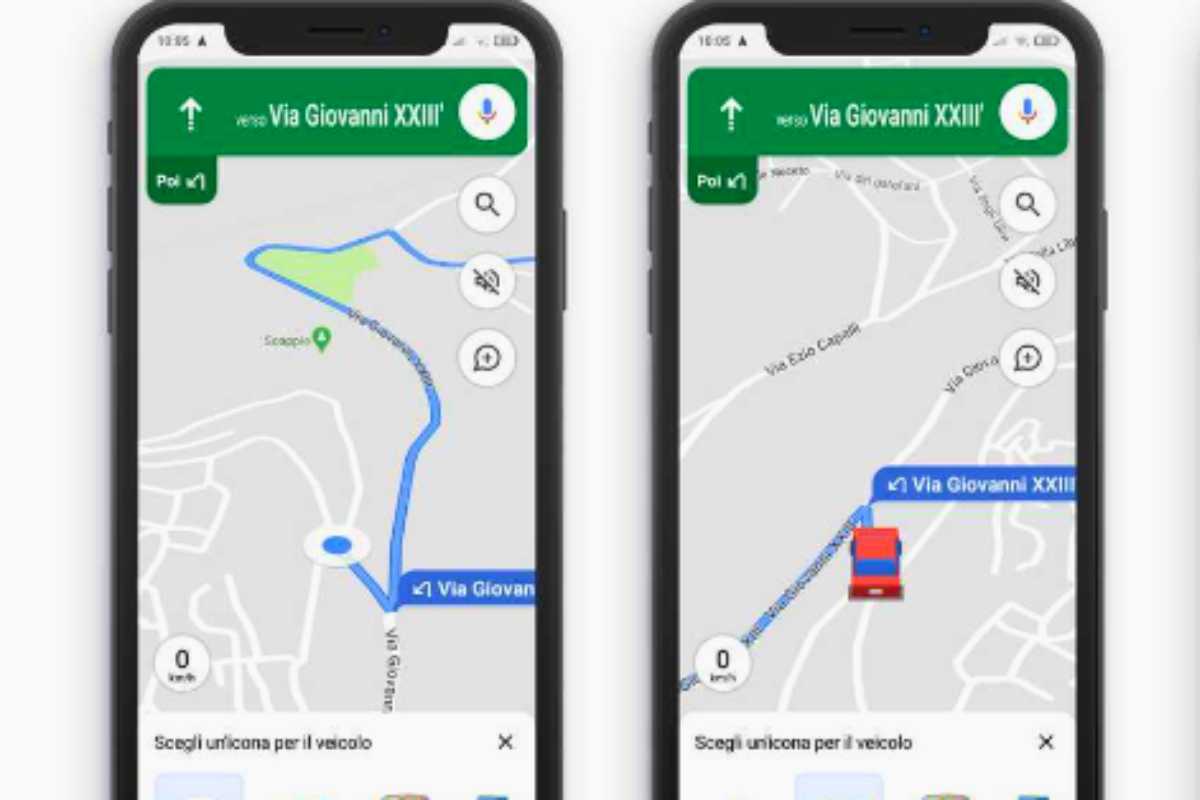 Google Maps utilizzato sugli smartphone