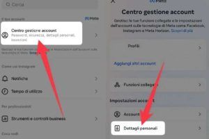 Gestione account su Instagram