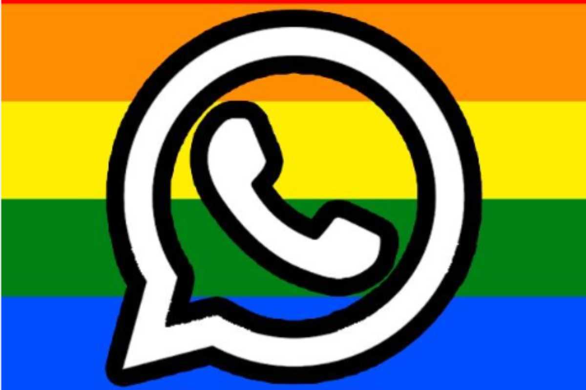 Logo arcobaleno di WhatsApp