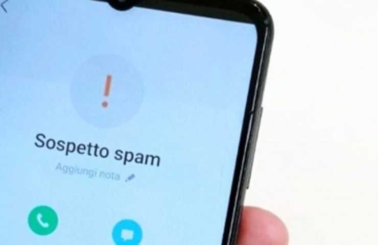 Chiamata spam sul telefono