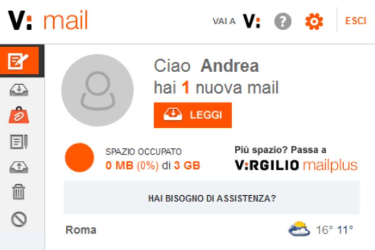 Servizio di Virgilio Mail