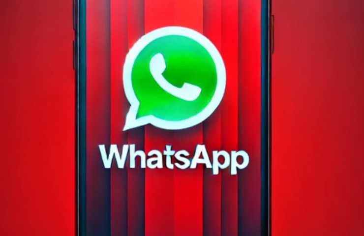 Logo di WhatsApp in rosso