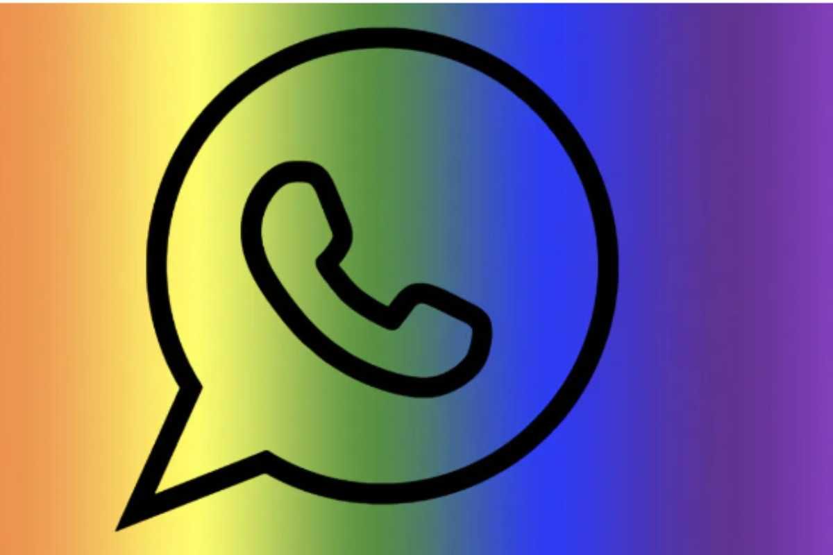 Simbolo di WhatsApp Rainbow