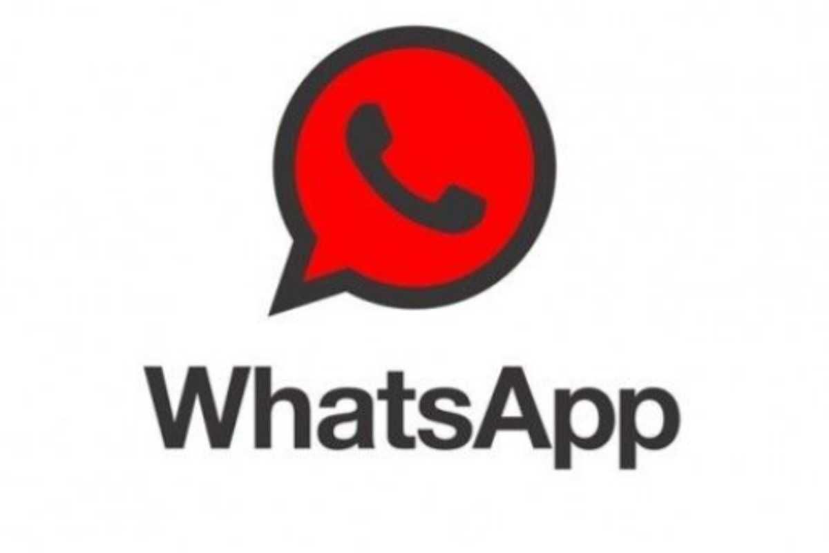 Logo rosso di WhatsApp